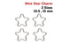 4 Pcs, Sterling Silver Wire Star Charm, Star Jump Ring, CL AT, 2 Sizes, (SS/1025)